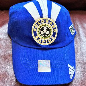 Hat Cap Adidas MLS Colorado Rapids NWT Men OSFA Blue Official Hologram 225406